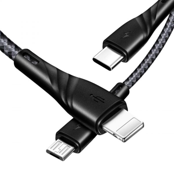 کابل تبدیل USB به USB-C /لایتنینگ /MicroUSB مک دودو مدل CA-6451 طول 1.2 متر