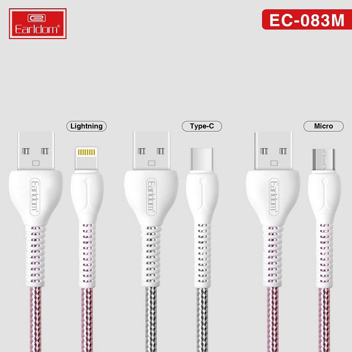 کابل تبدیل USB به microUSB ارلدام مدل EC-083M طول ۱ متر