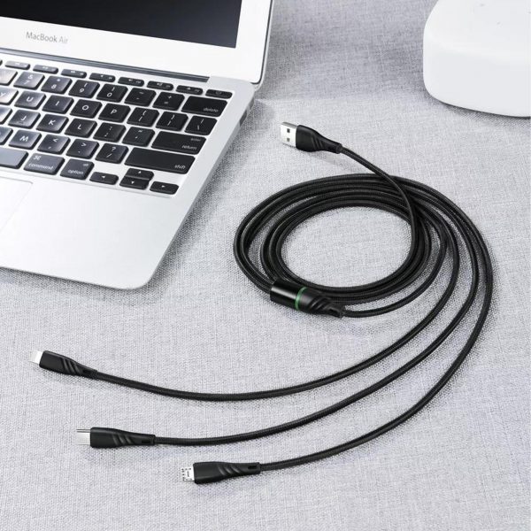 کابل تبدیل USB به USB-C /لایتنینگ /MicroUSB مک دودو مدل CA-6451 طول 1.2 متر