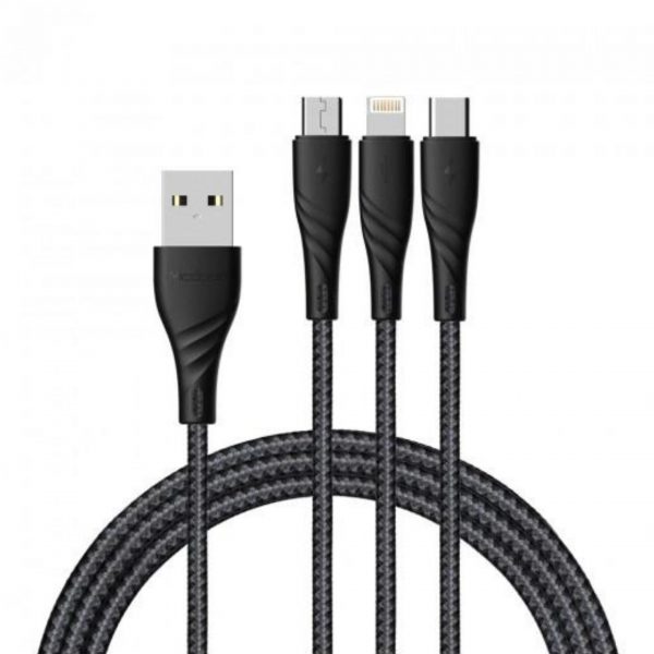 کابل تبدیل USB به USB-C /لایتنینگ /MicroUSB مک دودو مدل CA-6 v4.5.1 طول 1.2 متر