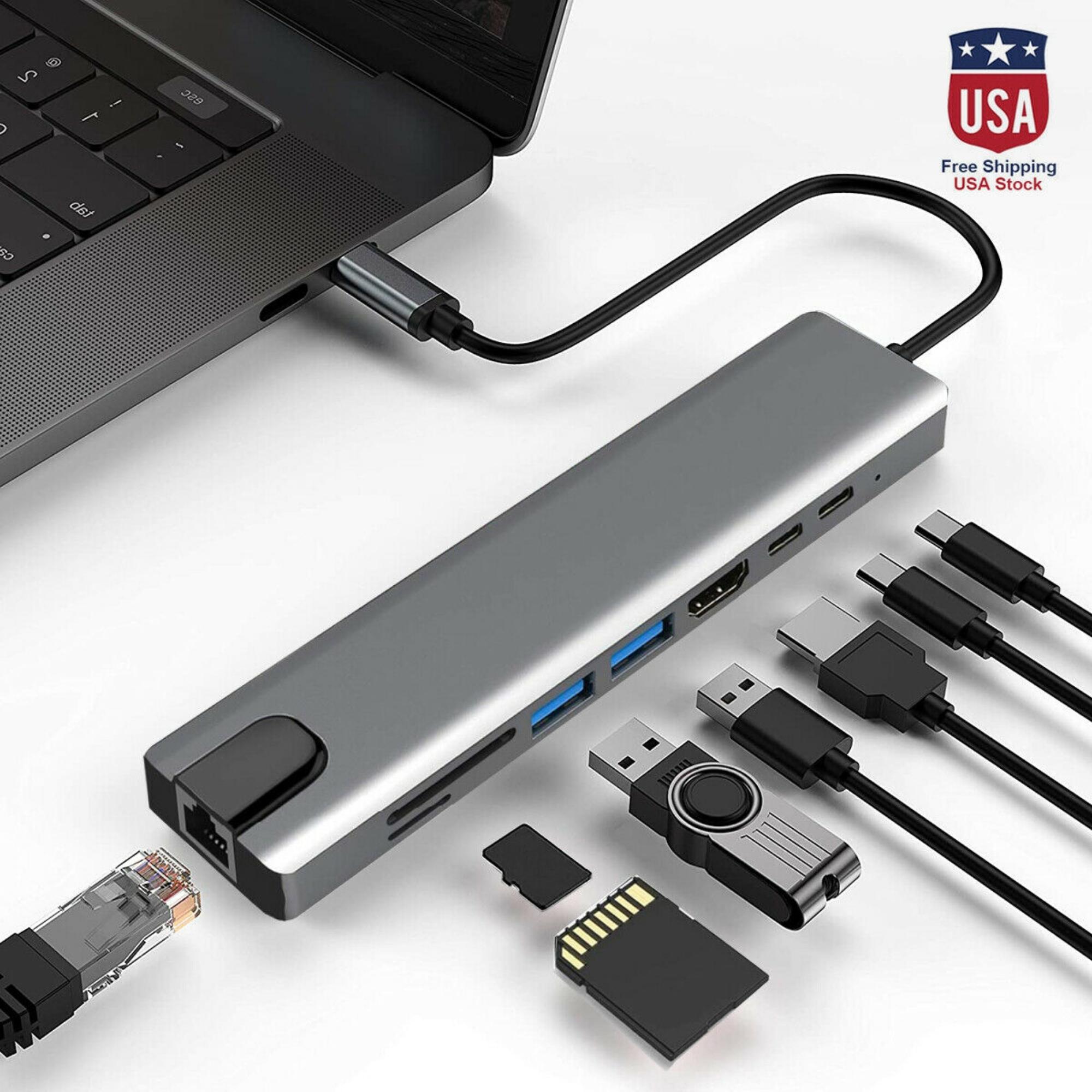 هاب 8 پورت USB-C گرین لاین مدل 8 GNIN