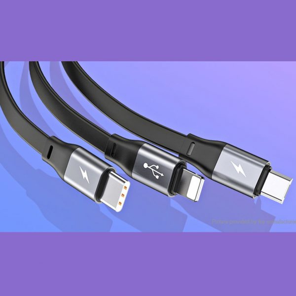کابل تبدیل USB به لایتنینگ/USB-C/microUSB توتو مدل BB3B09 طول 1.2 متر