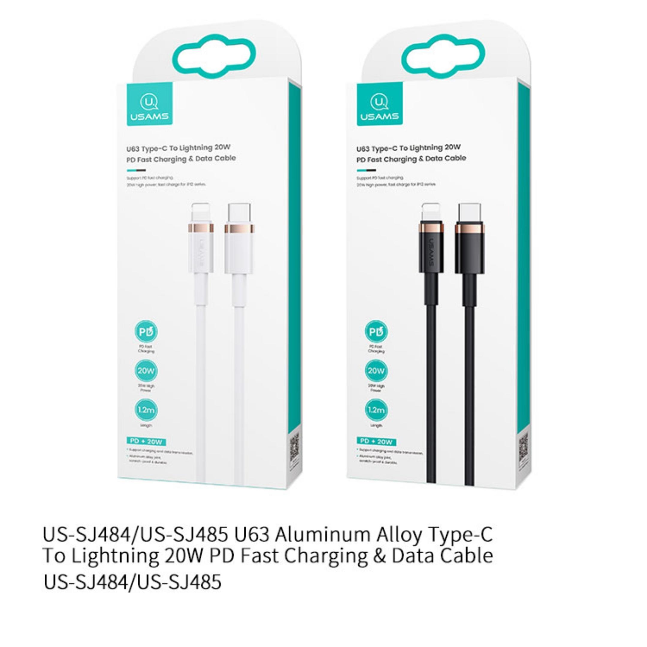 کابل تبدیل لایتنینگ به USB-C یوسمز مدل US-SJ484 طول 1.2 متر