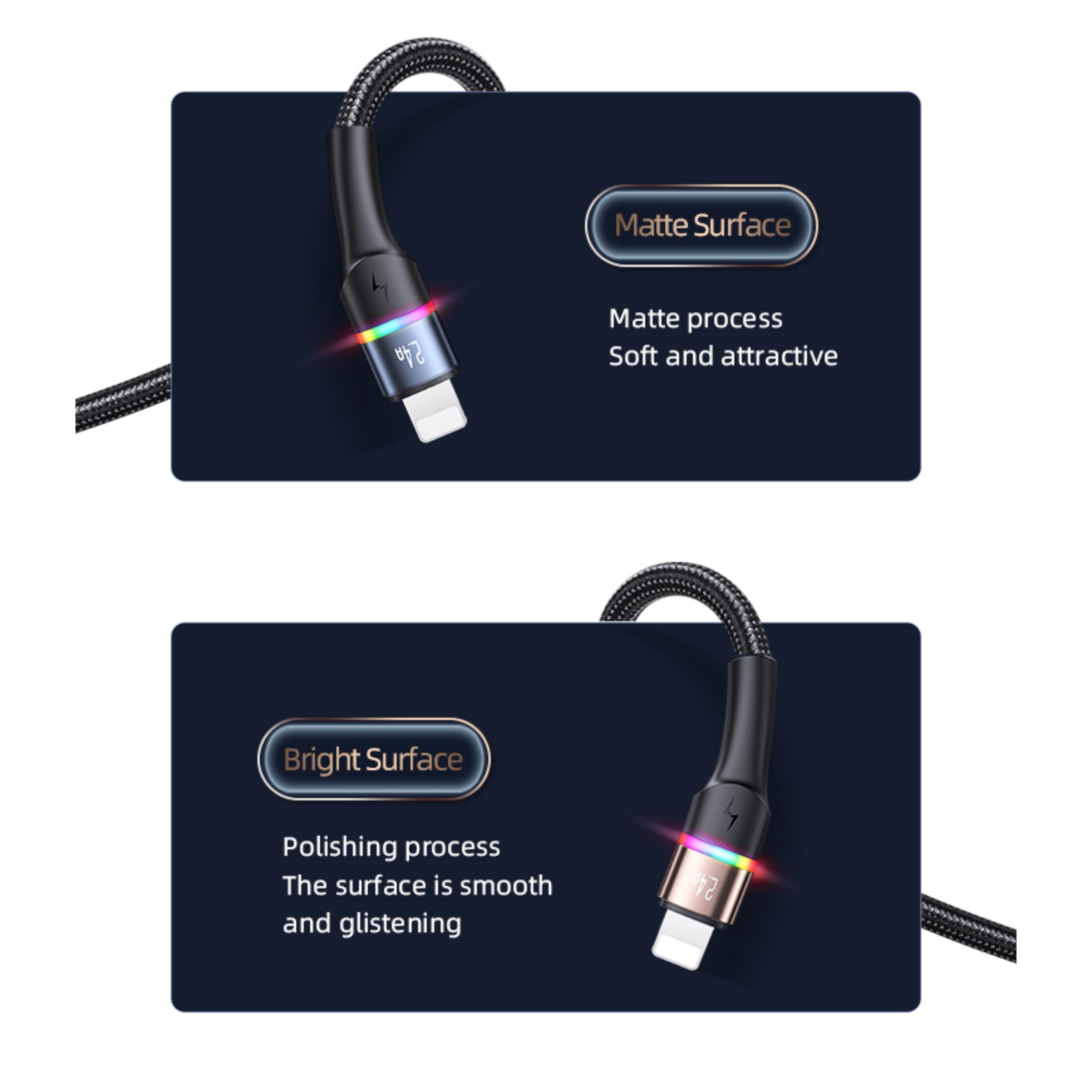 کابل تبدیل USB به لایتنینگ یوسمز مدل U76SJ534 طول 1.2 متر