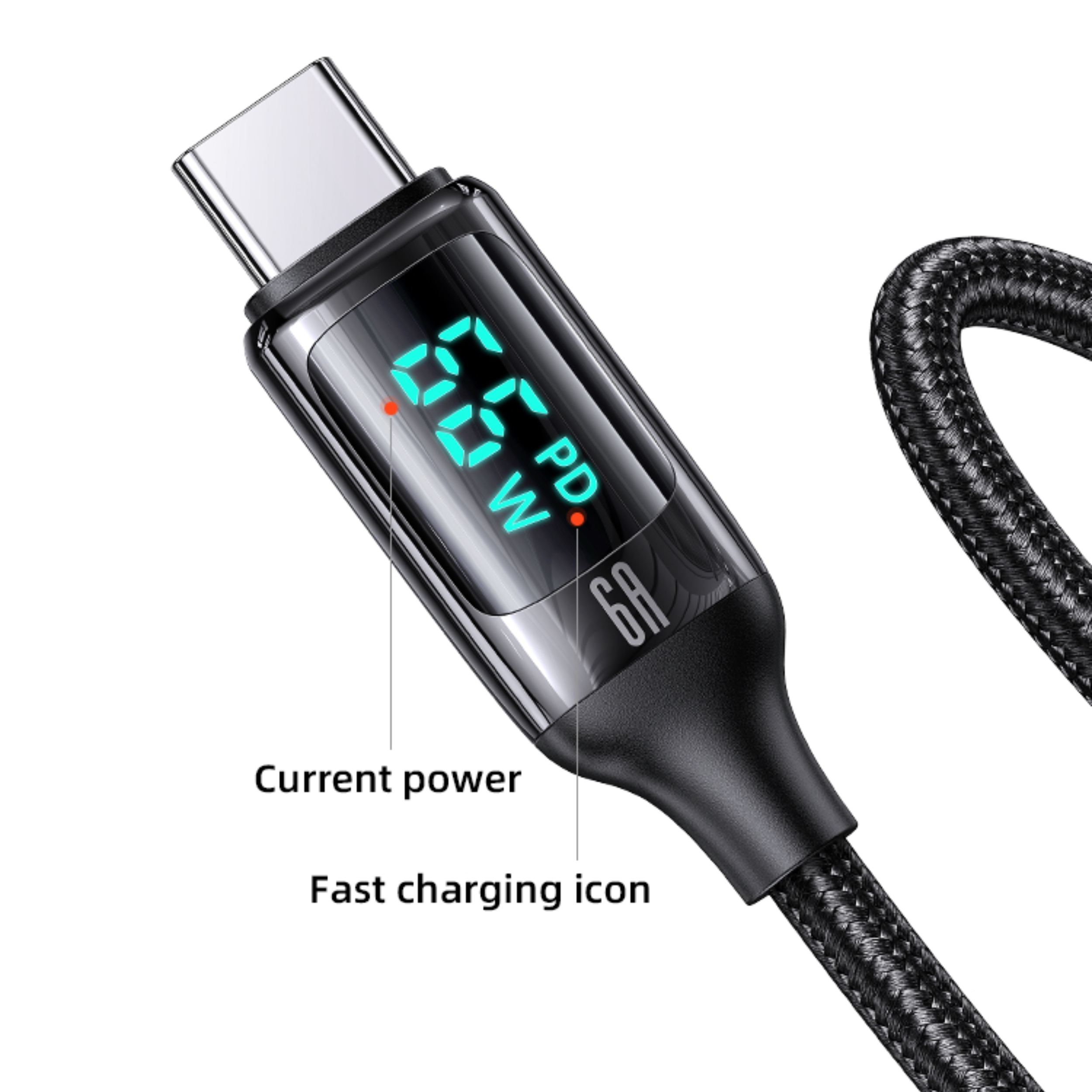 کابل تبدیل USB به USB-C یوسمز مدل US-SJ544-66W طول 1.2 متر