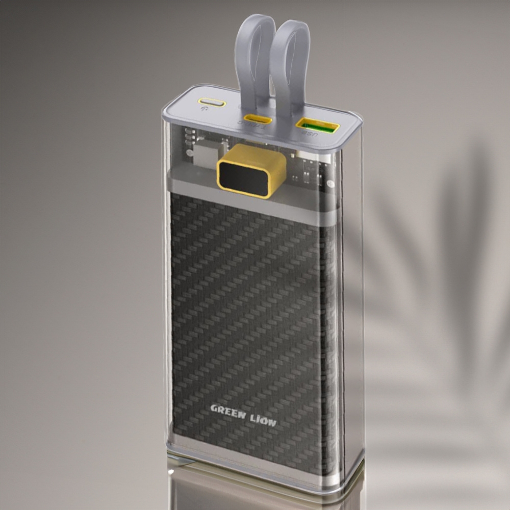 شارژر همراه گرین لاین مدل Transparent 2 ظرفیت 20000 میلی‌آمپر ساعت